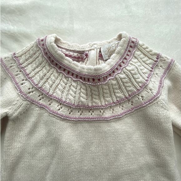Baby Girl Vintage Sweater Dress Size 6-9 Month - Picture 2 of 6
